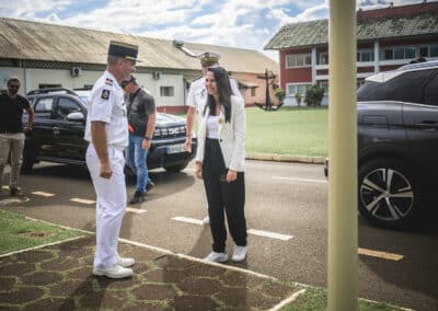 MOM- Naïma Moutchou, Ministre des Outre-mer en visite à Mayotte pour les 1 an de Chido - Reportage Sipa - RSMA mayotte