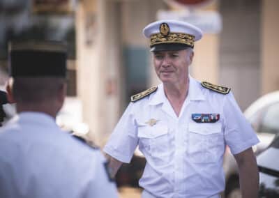 Première PAD pour Frédéric Poisot, Préfet de Mayotte avec le RSMA de Mayotte et en présence du maire de la commune d'Acoua