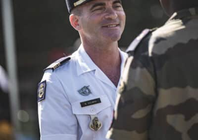 Première PAD pour Frédéric Poisot, Préfet de Mayotte avec le RSMA de Mayotte et en présence du maire de la commune d'Acoua