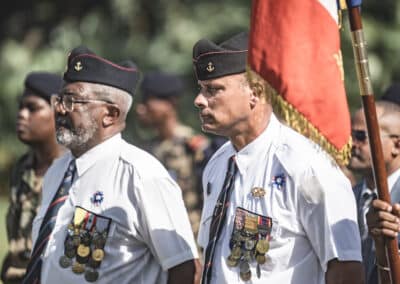 Première PAD pour Frédéric Poisot, Préfet de Mayotte avec le RSMA de Mayotte et en présence du maire de la commune d'Acoua