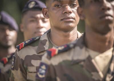 Première PAD pour Frédéric Poisot, Préfet de Mayotte avec le RSMA de Mayotte et en présence du maire de la commune d'Acoua