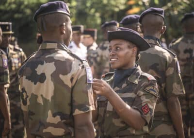 Première PAD pour Frédéric Poisot, Préfet de Mayotte avec le RSMA de Mayotte et en présence du maire de la commune d'Acoua