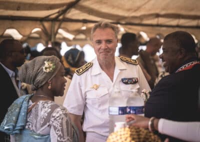 Première PAD pour Frédéric Poisot, Préfet de Mayotte avec le RSMA de Mayotte et en présence du maire de la commune d'Acoua