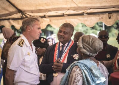 Première PAD pour Frédéric Poisot, Préfet de Mayotte avec le RSMA de Mayotte et en présence du maire de la commune d'Acoua