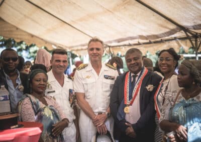 Première PAD pour Frédéric Poisot, Préfet de Mayotte avec le RSMA de Mayotte et en présence du maire de la commune d'Acoua
