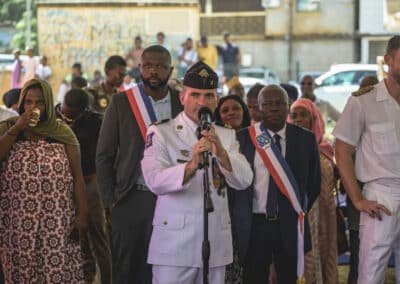 PAD (Présentation au drapeau) à Koungou en présence du maire et d'une délégation de la préfecture de Mayotte) le 21 avril 2026 - Eight Photographe Mayotte