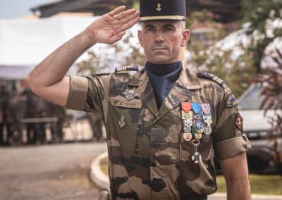 Passation de commandement entre le colonel Soubra et le colonel Toyer à la tête du Régiment du Service Militaire Adapté de Mayotte