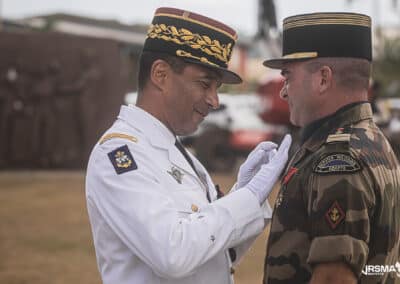 Passation de commandement entre le colonel Soubra et le colonel Toyer à la tête du Régiment du Service Militaire Adapté de Mayotte