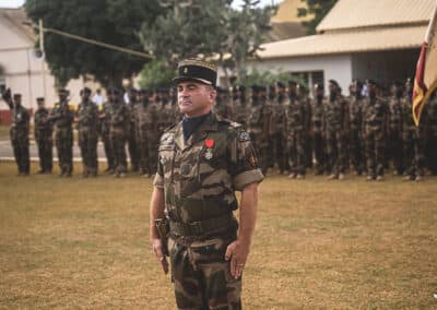 Passation de commandement entre le colonel Soubra et le colonel Toyer à la tête du Régiment du Service Militaire Adapté de Mayotte