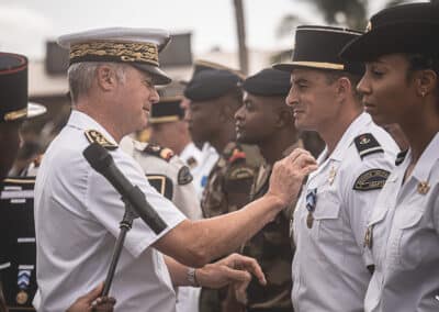 Passation de commandement entre le colonel Soubra et le colonel Toyer à la tête du Régiment du Service Militaire Adapté de Mayotte