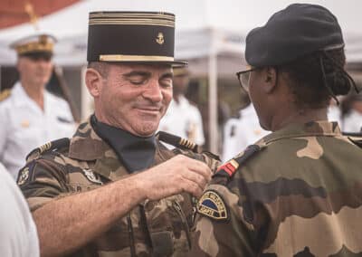 Passation de commandement entre le colonel Soubra et le colonel Toyer à la tête du Régiment du Service Militaire Adapté de Mayotte