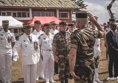 Passation de commandement entre le colonel Soubra et le colonel Toyer à la tête du Régiment du Service Militaire Adapté de Mayotte