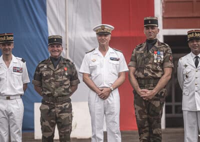 Passation de commandement entre le colonel Soubra et le colonel Toyer à la tête du Régiment du Service Militaire Adapté de Mayotte
