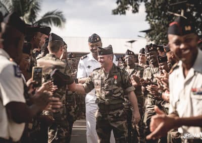 Passation de commandement entre le colonel Soubra et le colonel Toyer à la tête du Régiment du Service Militaire Adapté de Mayotte